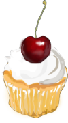  Cupcake with Cherry Free Clip Art