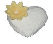 heart cupcake with yellow flower