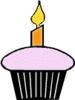 Birthday Cupcake Free Clip Art