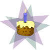  Cupcake with Candle Free Clip Art