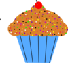  Cupcake with Frosting and sprinkles Free Clip Art