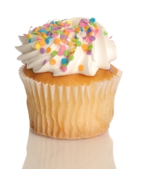 Vanilla cupcake with buttercream frosting